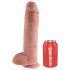 King Cock 11 - dildo s vakuumskim postoljem i testisima (28cm) - prirodno