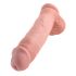 King Cock 11 - veliki, testikularni dildo sa vakuumskim čašicama (28 cm) - prirodan 