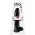 King Cock 11 - veliki, testikularni dildo (28cm) - crn 