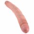 King Cock 12 Slim - realistični dvojni dildo (31 cm) - prirodni