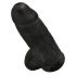 King Cock 9 Chubby - vakuumska čašica, testikularni dildo (23 cm) - crni 