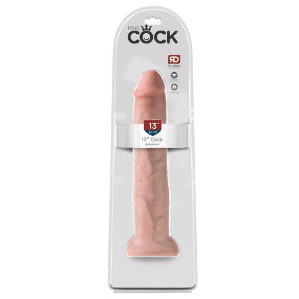 King Cock 13 - gigantski realistični dildo (33 cm) - prirodan 