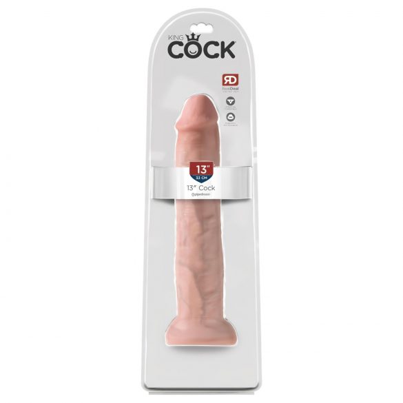 King Cock 13 - divovski realistični dildo (33 cm) - prirodni