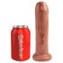 King Cock 7 - realistični dildo (18 cm) - tamna prirodna