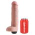 King Cock 10 - realistični špricajući dildo (25 cm) - prirodan 