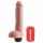 King Cock 11 - realistični špricajući dildo (28 cm) - prirodan 