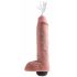 King Cock 11 - realistični špricajući dildo (28 cm) - prirodan 