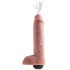 King Cock 11 - realistični špricajući dildo (28 cm) - prirodan 