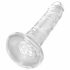 King Cock Clear 6 - vakuumski dildo (15 cm) 