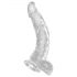 King Cock Clear 7.5 - vakuumska čašica, dildo za testise (19 cm) 