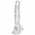 King Cock Clear 8 - vakuumska čašica, dildo za testise (20 cm) 