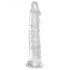 King Cock Clear 8 - dildo s vakuumskim postoljem, veliki (20 cm)