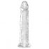 King Cock Clear 8 - vakuumska čašica, veliki dildo (20 cm) 