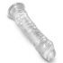 King Cock Clear 8 - vakuumska čašica, veliki dildo (20 cm) 