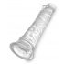 King Cock Clear 8 - vakuumska čašica, veliki dildo (20 cm) 