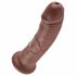 King Cock 8 dildo (20 cm) - smeđa