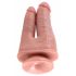 Dupli penetrator King Cock - realistični dupli dildo (prirodni) 