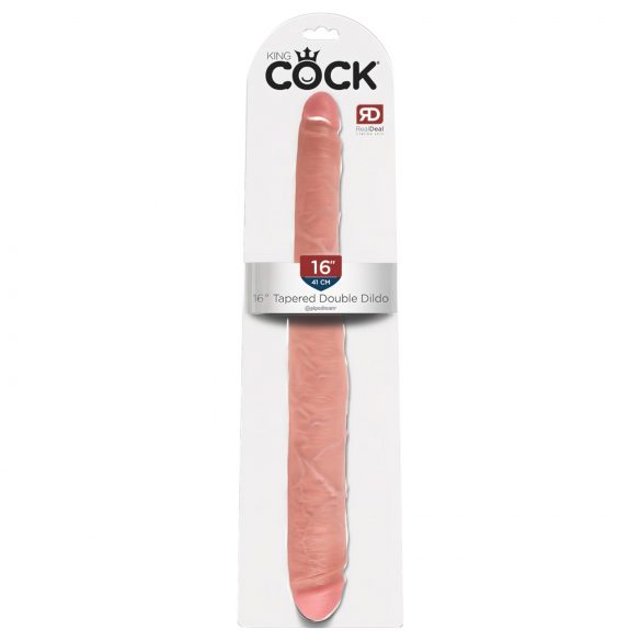 King Cock 16 Tapered - realistični dvostruki dildo (41 cm) - prirodan