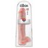 King Cock 15 - dildo s vakumskim postoljem i testisima (38cm) - prirodna boja