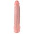 King Cock 15 - dildo s vakumskim postoljem i testisima (38cm) - prirodna boja