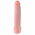 King Cock 15 - dildo s vakumskim postoljem i testisima (38cm) - prirodna boja