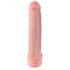 King Cock 15 - dildo s vakumskim postoljem i testisima (38cm) - prirodna boja