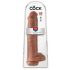 King Cock 15 - vakuumska čašica, testis, ogromni dildo (38 cm) - tamno prirodno 