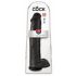 King Cock 15 - crni dildo s testisima i s vakuumskim postoljem (38 cm)