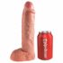 King Cock Strap-on 10 - šuplji dildo na štipaljku s pojasom (25 cm) 