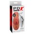 PDX Double Stroker - 2u1 realistični masturbator (tamno prirodno) 