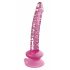 Icicles br. 86 - stakleni dildo s penisom (roza) 