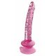 Icicles br. 86 - stakleni dildo s penisom (roza) 