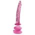 Icicles br. 86 - stakleni dildo s penisom (roza) 