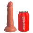 King Cock Elite 6 - realistični dildo (15 cm) - tamni 