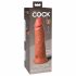 King Cock Elite 8 - dildo s vakuumskim postoljem (20 cm) - tamno prirodna