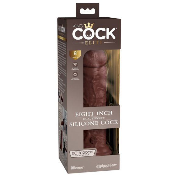 King Cock Elite 8 - realističan dildo (20 cm) - smeđi 