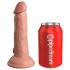 King Cock Elite 6 - realistični vibrator (15 cm) - prirodan 