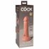 King Cock Elite 6 - realistični vibrator s vakuumom 15 cm (tamno prirodni) 