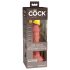 King Cock Elite 6 - realistični vibrator s vakuumom 15 cm (tamno prirodni) 