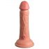 King Cock Elite 6 - s vakumskom osnovom, realistični vibrator 15 cm (tamna prirodna boja)