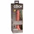 King Cock Elite 7 - realistični vibrator s vakuumom, radio 18cm - prirodan 