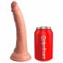 King Cock Elite 7 - realistični vibrator s vakuumom, radio 18cm - prirodan 