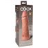 King Cock Elite 8 - realistični vibrator (20 cm) - prirodan 