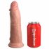 King Cock Elite 8 - realistični vibrator (20 cm) - prirodan 