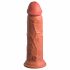 King Cock Elite 8 - realistični vibrator s vakuumom 20 cm (tamno prirodni) 