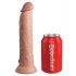 King Cock Elite 9 - realističan vibrator s vakuumom, radio 23 cm - prirodan 