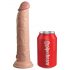 King Cock Elite 9 – vibrator s vakuumskom bazom 23 cm – prirodni