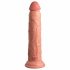 King Cock Elite 9 – vibrator s vakuumskom bazom 23 cm – prirodni