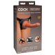 King Cock Elite Comfy - dildo na kopču s pojasom (tamno prirodno) 