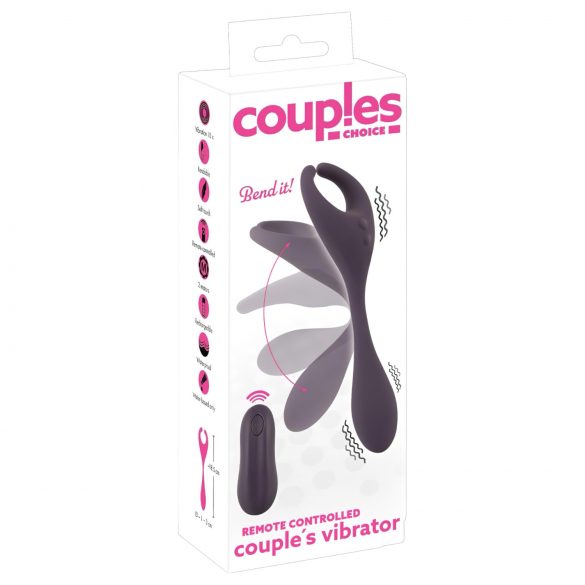 Couples Choice - punjivi radio vibrator s dva motora (ljubičasta) 